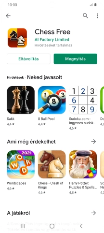 A befejezéshez, és ahhoz, hogy visszatérhess a főképernyőhöz, nyomd meg a főgombot.
