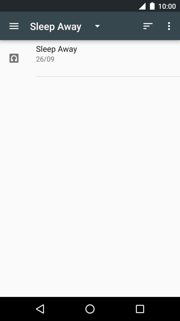 Prima o ficheiro de áudio pretendido.