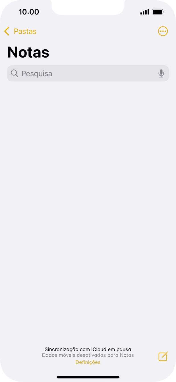 Para voltar ao ecrã inicial, deslize o dedo de baixo para cima a partir da base do ecrã.