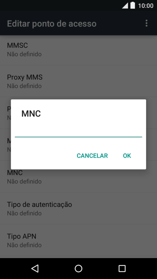 Introduza 01 e prima OK.