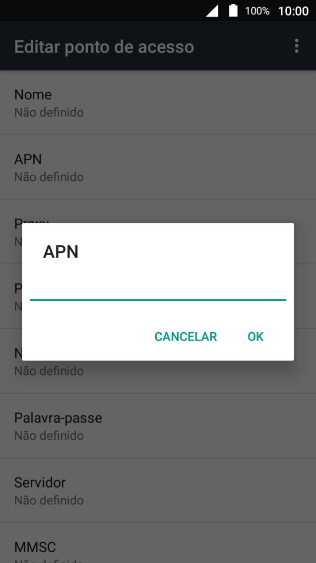 Introduza net2.vodafone.pt e prima OK.