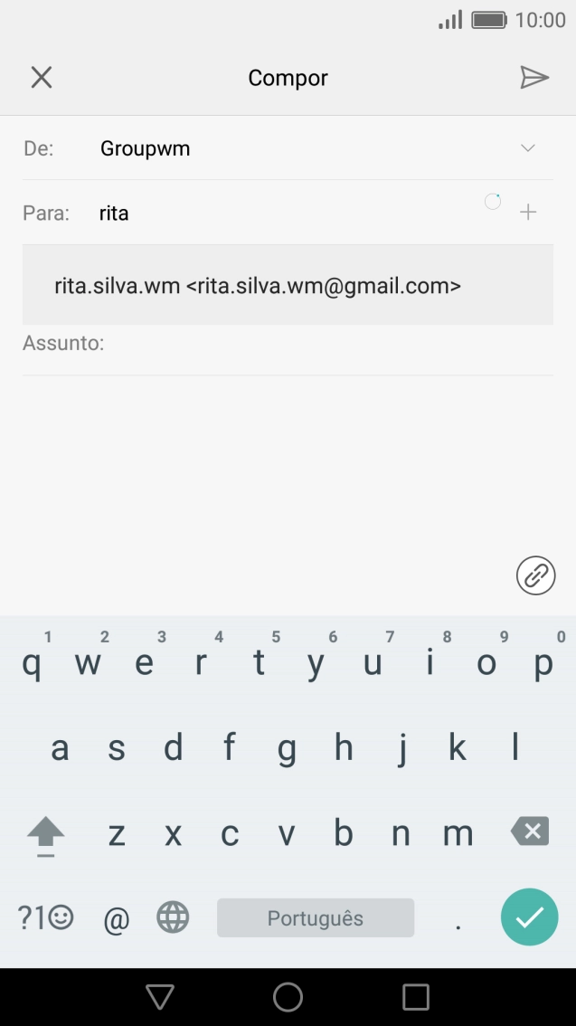 Prima o contacto pretendido.