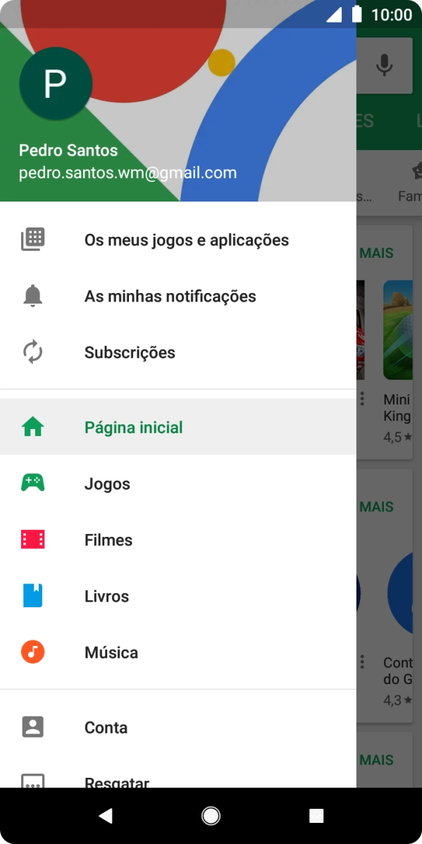 Prima Os meus jogos e aplicações.