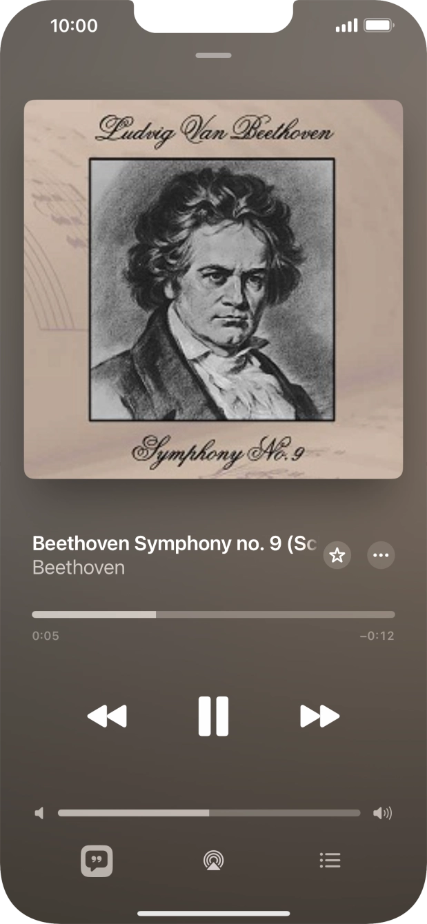 Prima a seta para a direita para ir para o ficheiro de música seguinte.