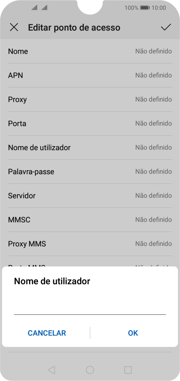 Introduza vodafone e prima OK.