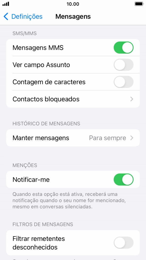 Prima a tecla de início para terminar e voltar ao ecrã inicial.