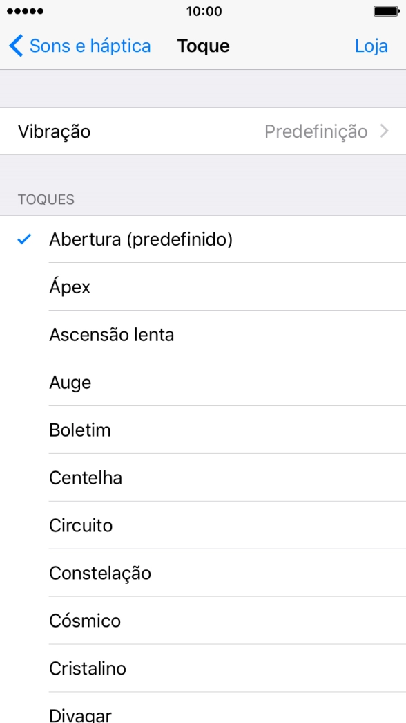 Prima os tons de toque pretendidos para os ouvir.