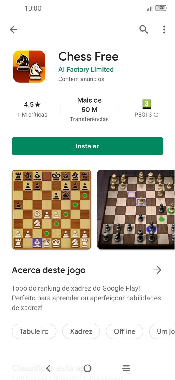 Prima Instalar e siga as indicações no ecrã para instalar a app.