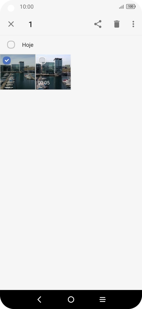 Prima o ícone de menu.