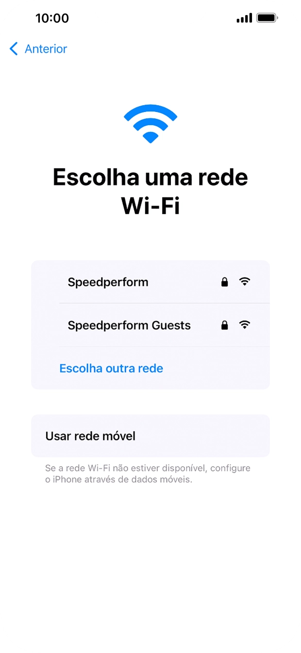 Prima a rede Wi-Fi pretendida.