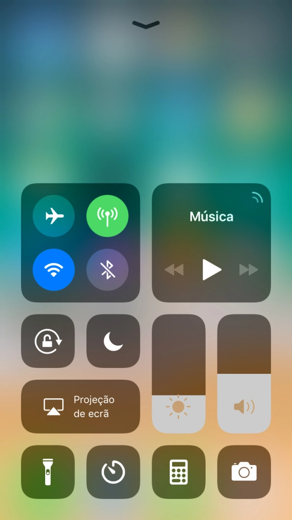 Prima o ícone de modo de voo para ativar ou desativar a função.