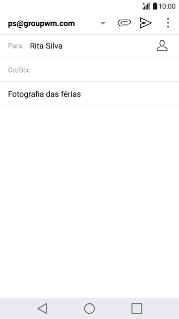 Prima o campo de escrita e introduza o nome de utilizador da sua conta Google.