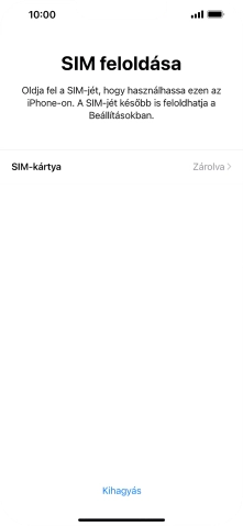 Válaszd a SIM-kártya lehetőséget.