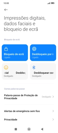 Prima Bloqueio de ecrã.