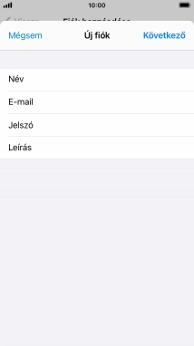Kattints a Leírás mezőre, és írd be az e-mail-fiók kívánt nevét.