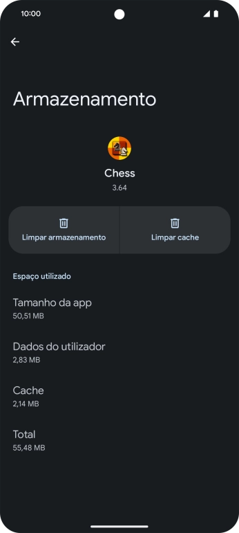 Prima Limpar cache.