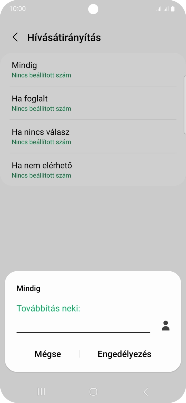 Írd be a +36709090999 számot és válaszd az Engedélyezés lehetőséget.
