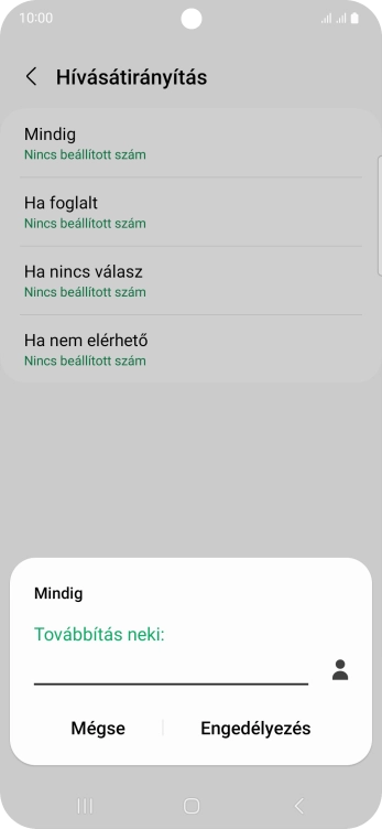 Írd be a +36709090999 számot és válaszd az Engedélyezés lehetőséget.