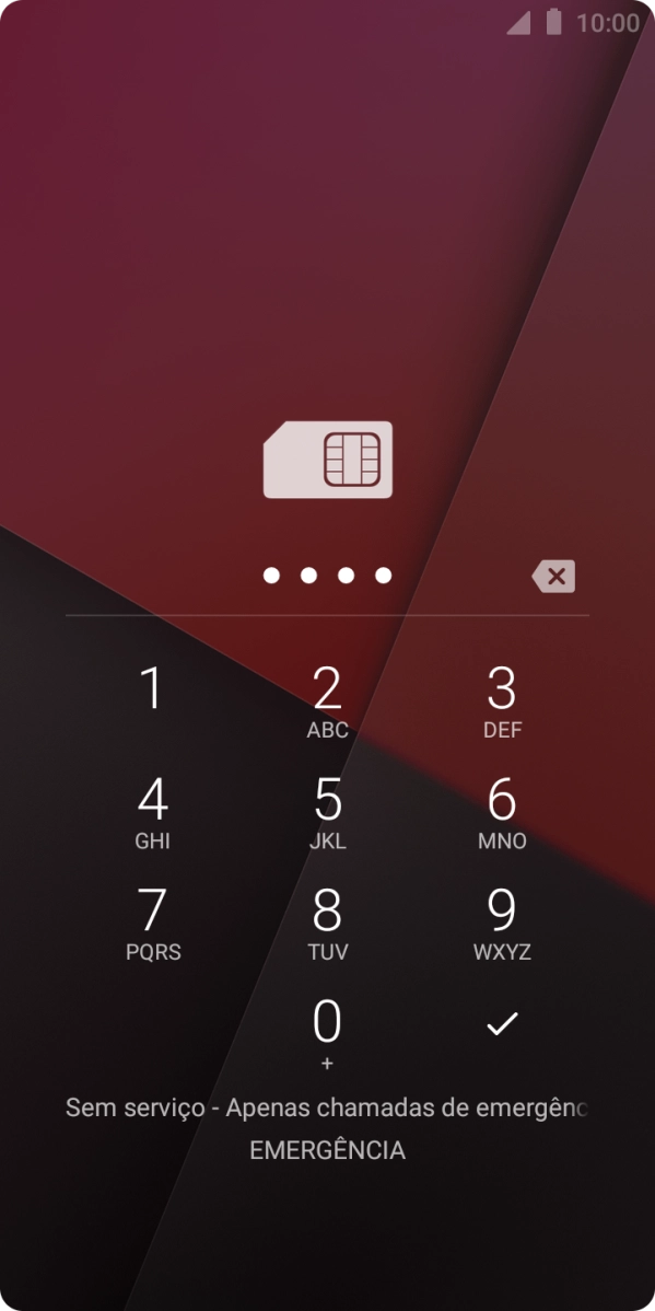 Se solicitado, deve introduzir o código PIN e premir o ícone para aceitar.