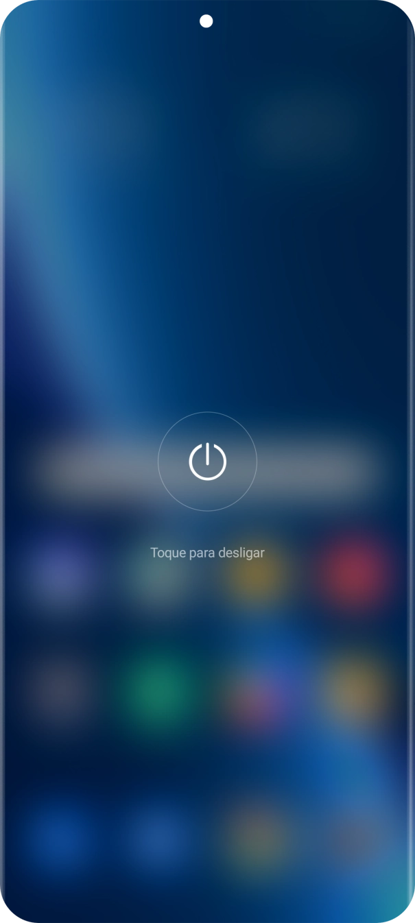 Prima Toque para desligar.