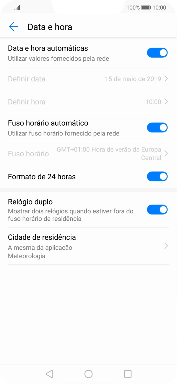 Prima a tecla de início para terminar e voltar ao ecrã inicial.