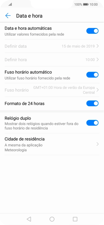 Prima a tecla de início para terminar e voltar ao ecrã inicial.