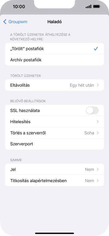 Válaszd a Hitelesítés lehetőséget.