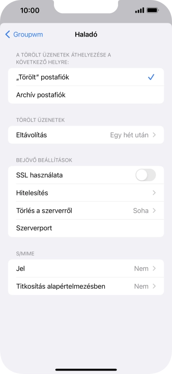 Válaszd a Hitelesítés lehetőséget.
