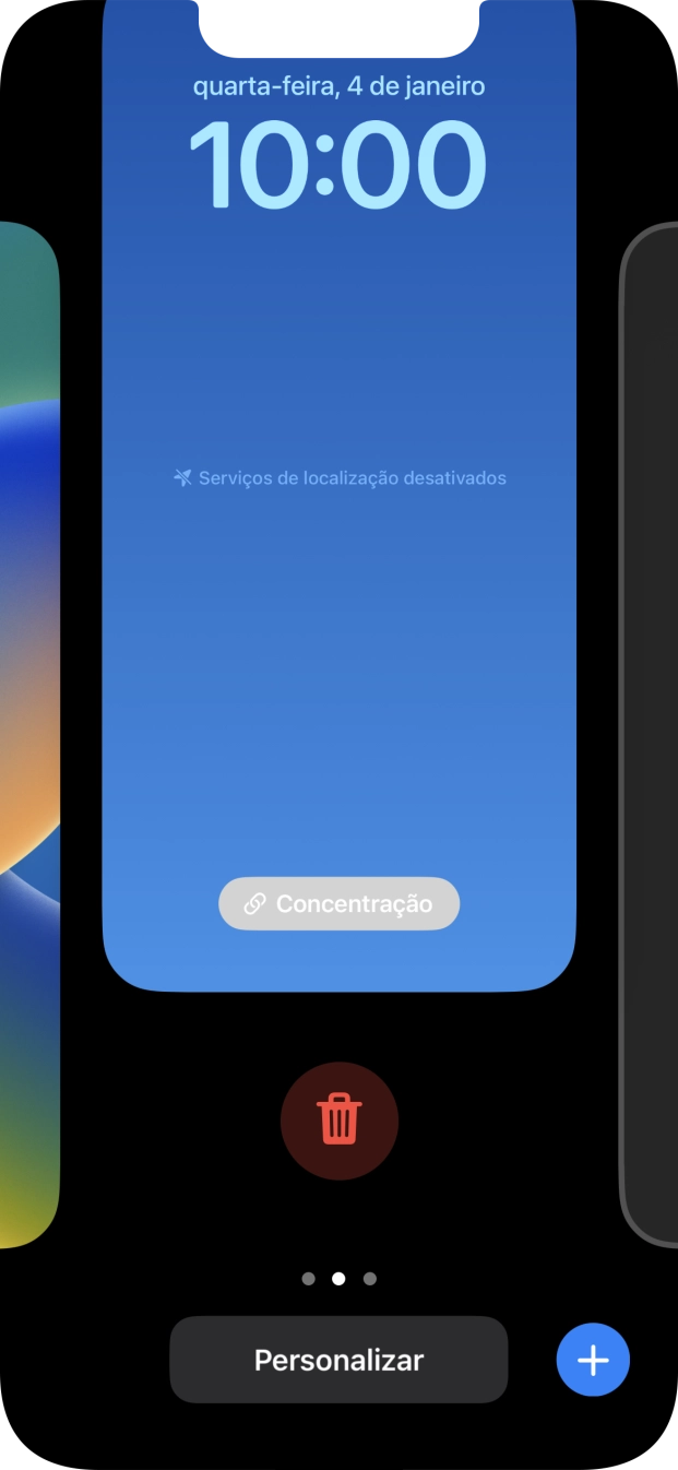 Prima o ícone para apagar.
