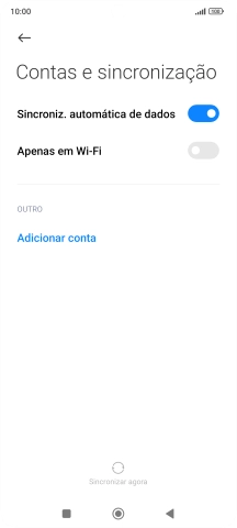Prima Adicionar conta.