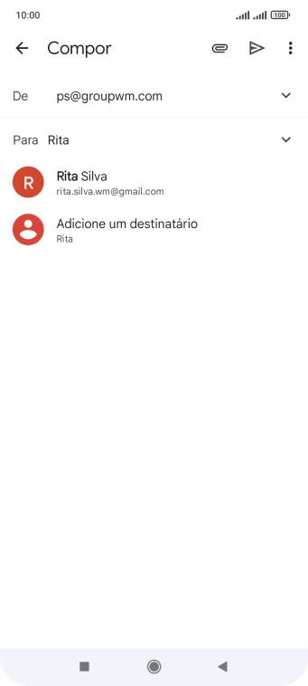 Prima o contacto pretendido.