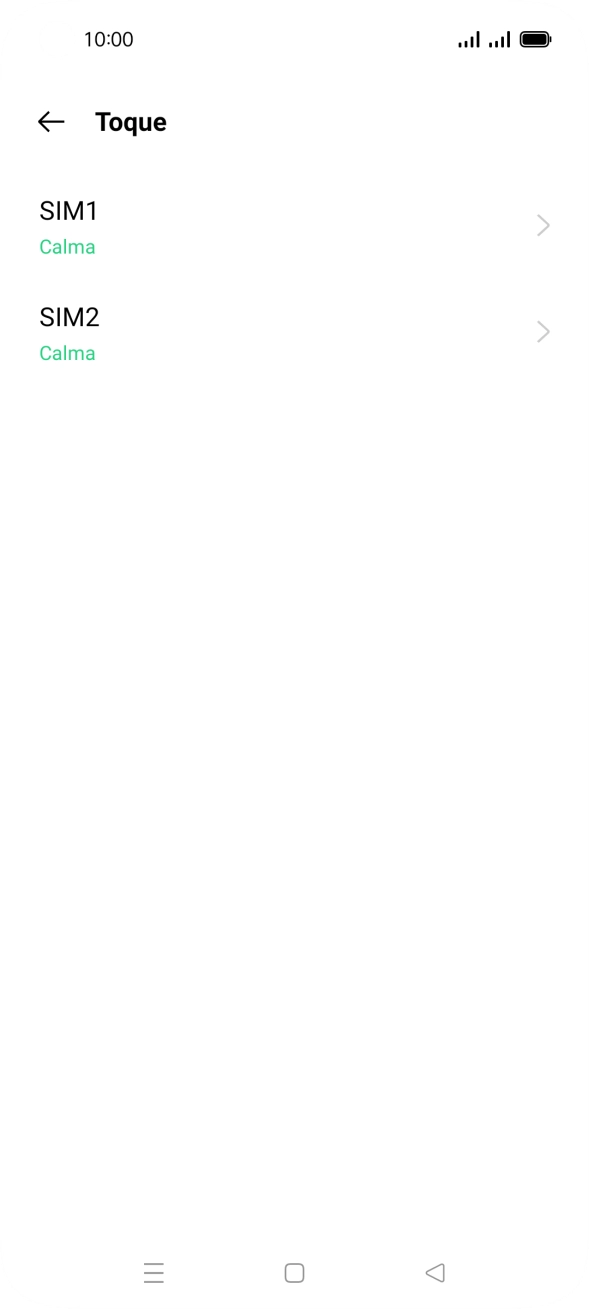 Prima o cartão SIM pretendido.