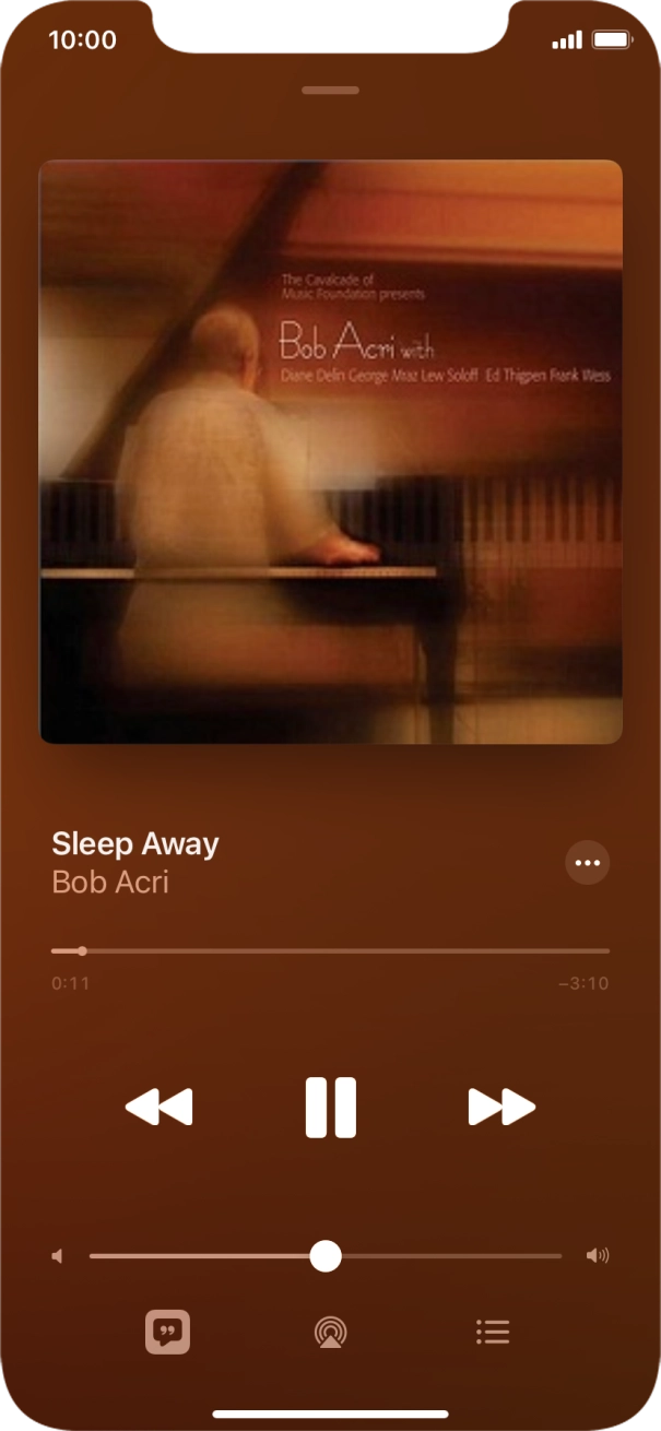 Prima a seta para a direita para ir para o ficheiro de música seguinte.