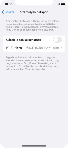 Kattints a Wi-Fi jelszó mezőre, és írd be a kívánt jelszót.