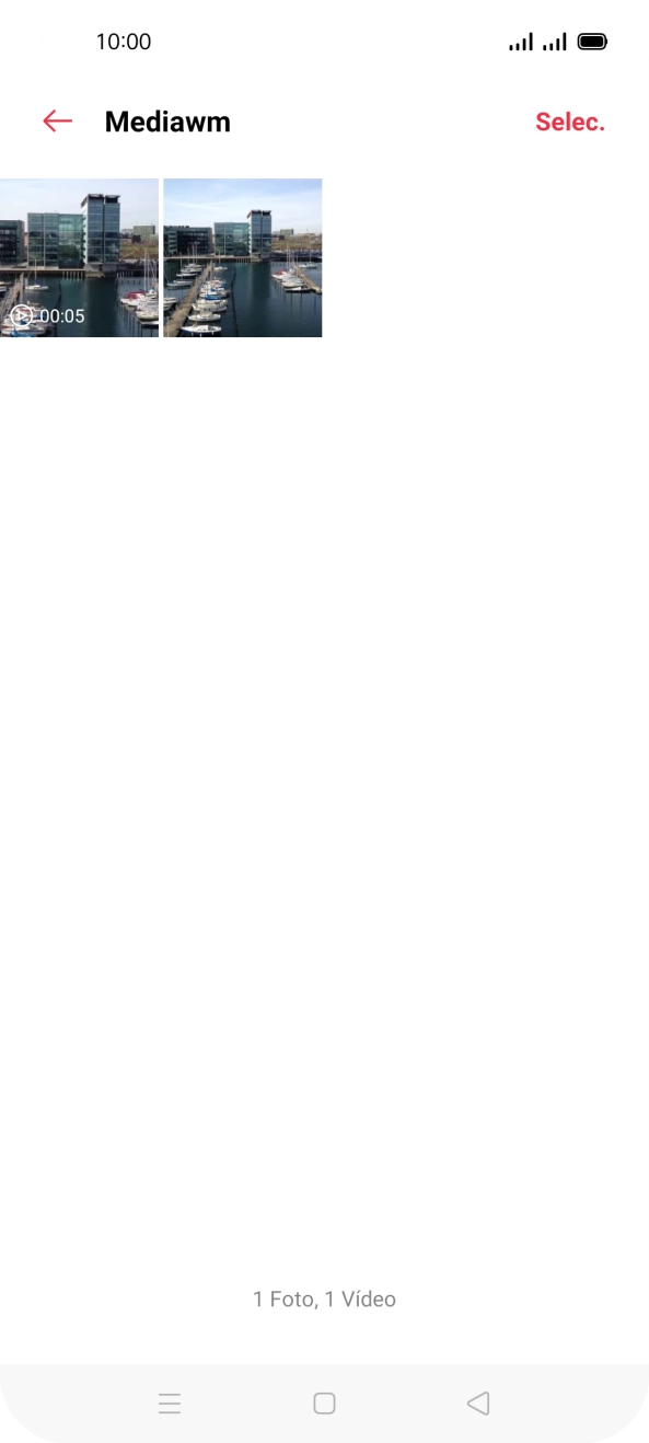 Prima durante um momento uma imagem ou um clipe de vídeo.