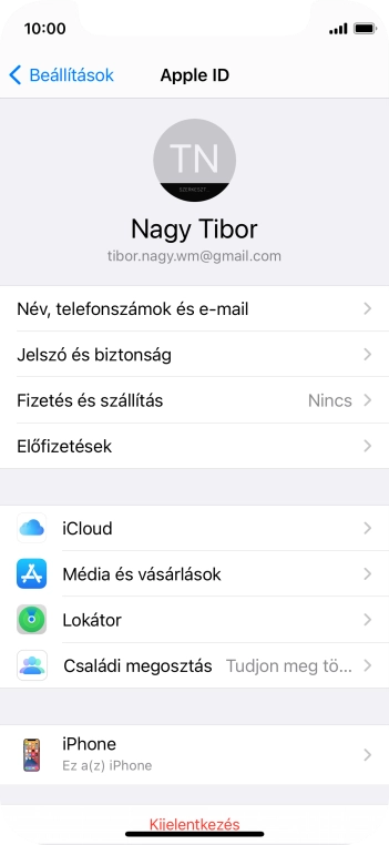 Húzd az ujjad felfelé a kijelző aljáról, hogy visszatérj a kezdőképernyőhöz.
