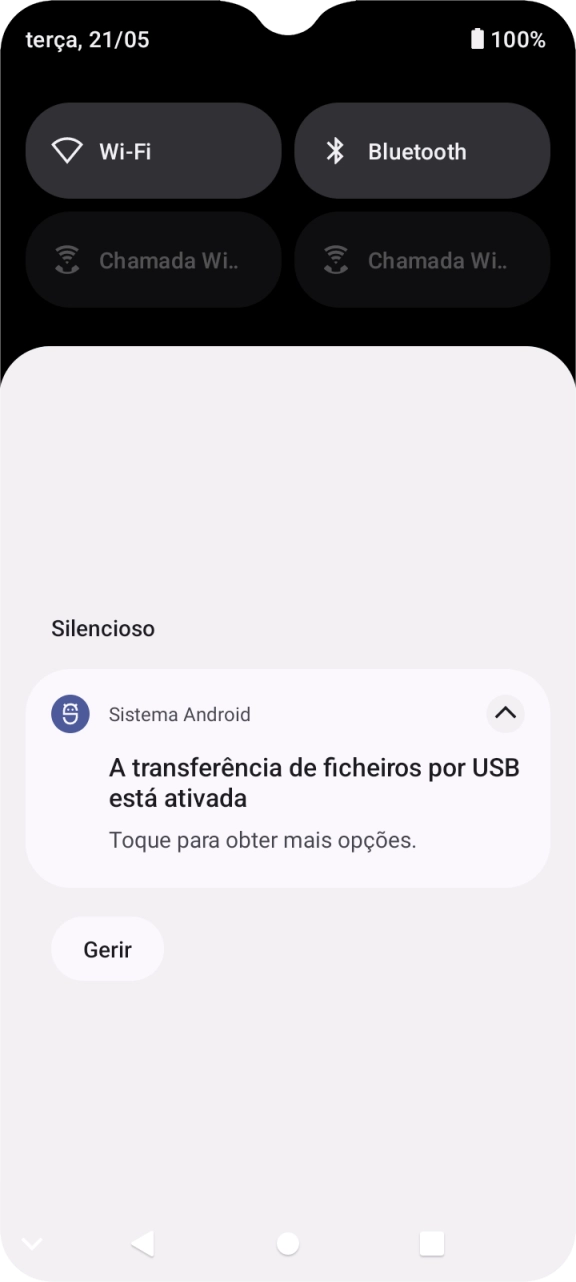 Prima Toque para obter mais opções..