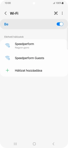 Válaszd ki a kívánt Wi-Fi hálózatot.