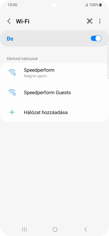 Válaszd ki a kívánt Wi-Fi hálózatot.