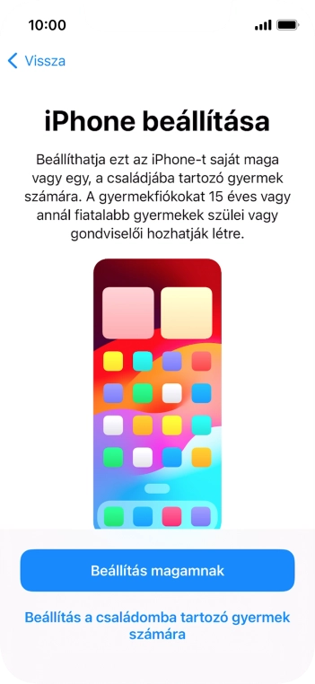 Válaszd a Beállítás magamnak lehetőséget.