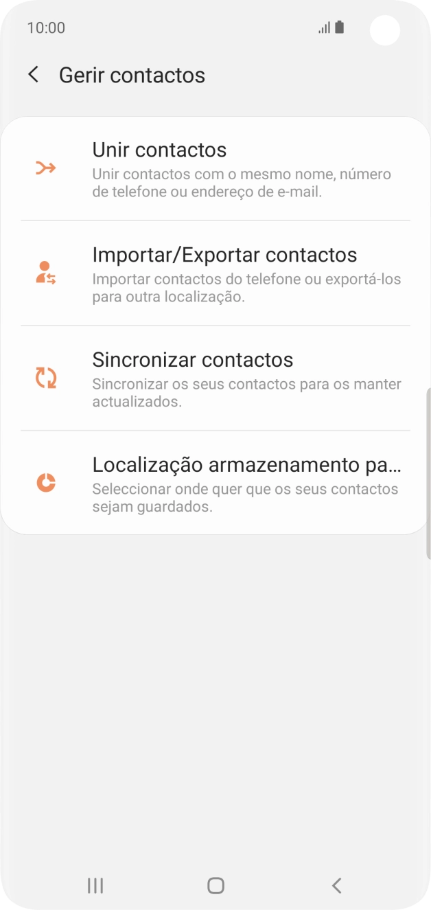 Prima Importar/Exportar contactos.