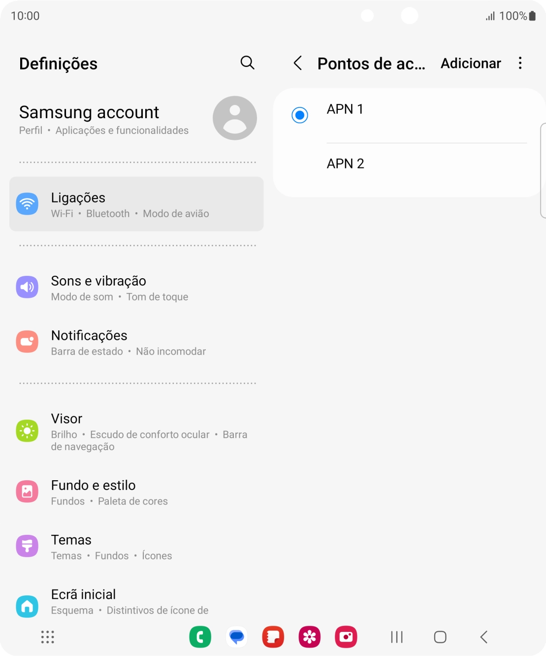 Prima a tecla de início para terminar e voltar ao ecrã inicial.
