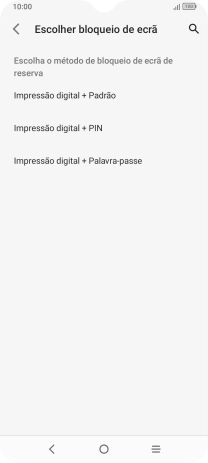 Prima o código de bloqueio do telefone pretendido.