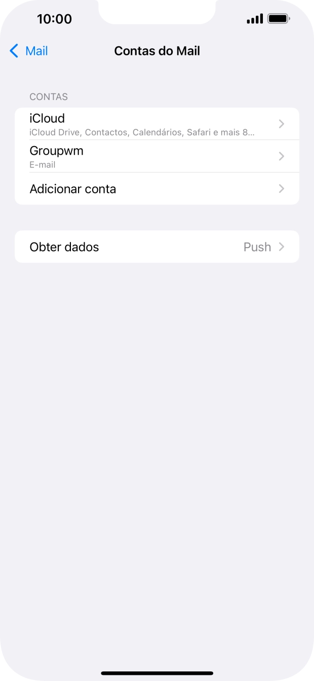 Prima o nome na conta de e-mail que acabou de criar.