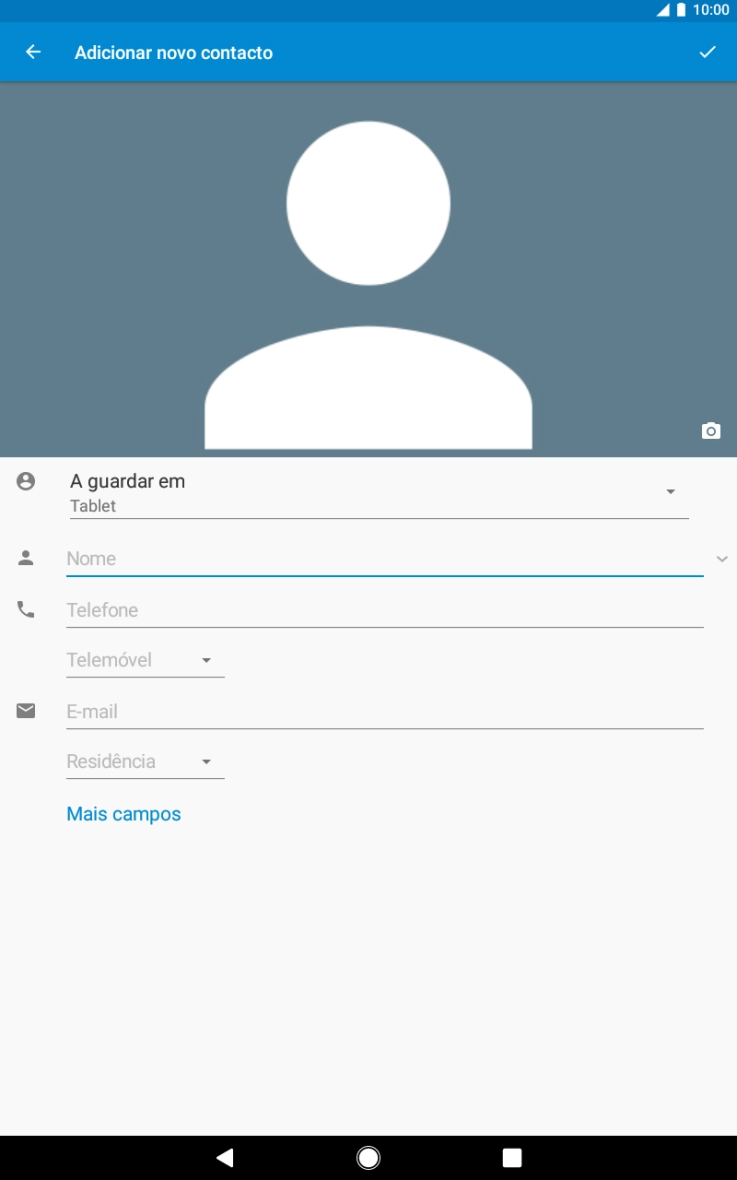 Prima a lista suspensa da lista de contactos.