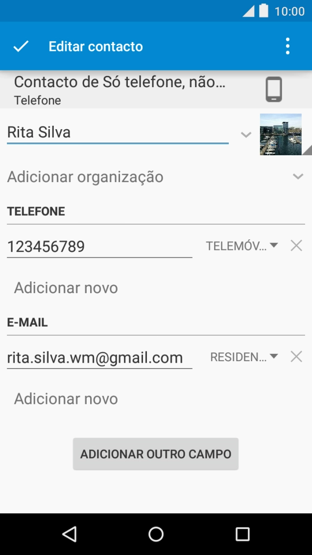 Prima o ícone de menu.