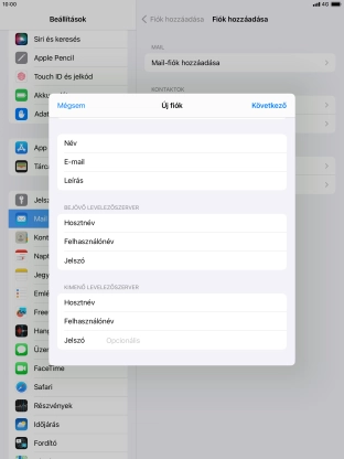 Kattints a Jelszó mezőre, és írd be az e-mail-fiókodhoz tartozó jelszót.