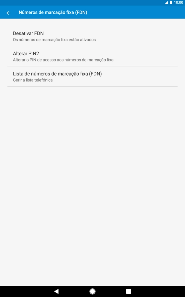 Prima Desativar FDN para desativar a marcação permitida.