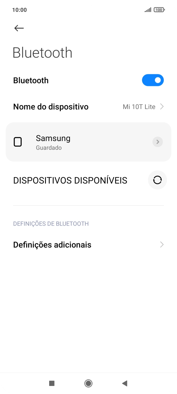 Prima a tecla de início para terminar e voltar ao ecrã inicial.