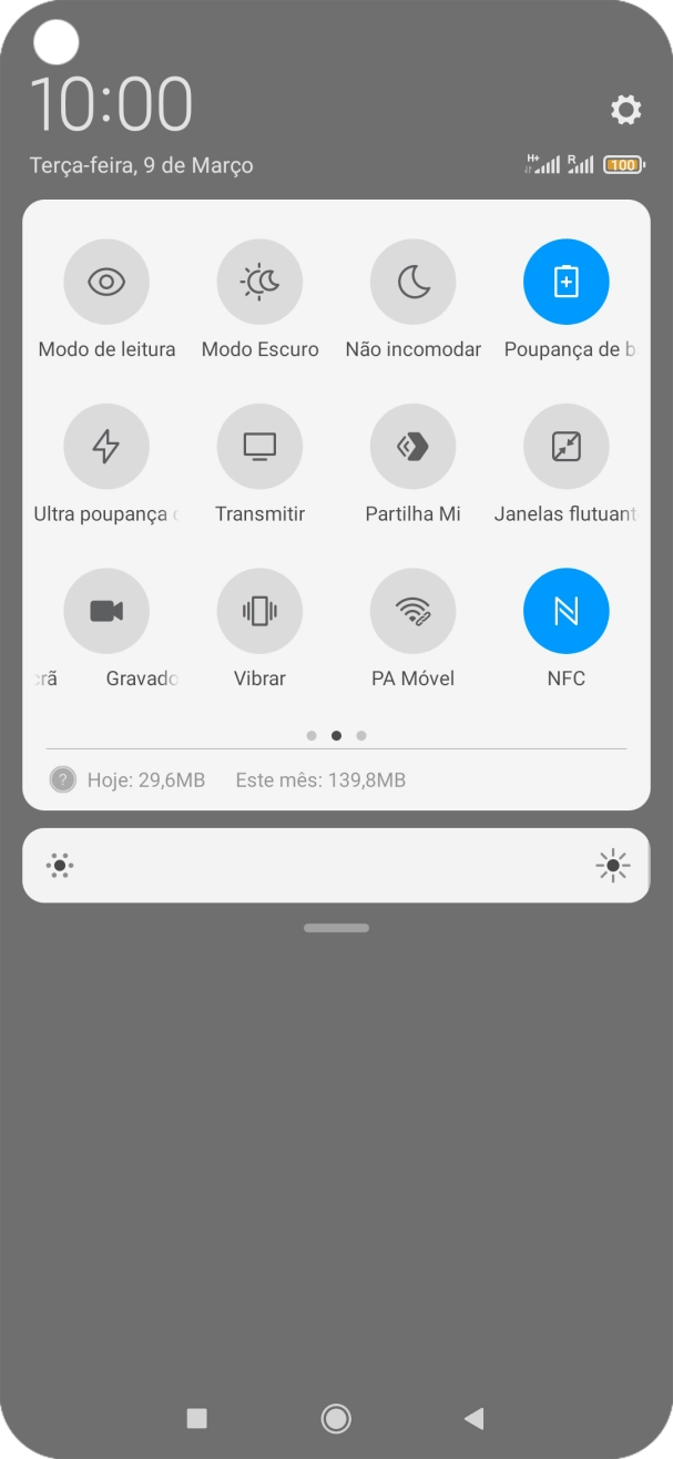 Prima a tecla de início para terminar e voltar ao ecrã inicial.